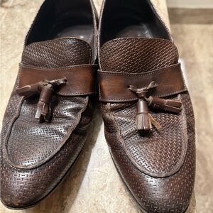 Bruno Magli, brown dressy moccasin with tassels